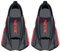 Seac Unisex-Shuttle Schwimmflossen aus 100 % Silikon, kurz, für Kraft- oder Cardio-Training, Schwarz/Rot, Größe 42/43