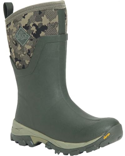 Muck Boots Women's Arctic Ice Mid Thermal Waterproof Wellington, Dark Green, 7