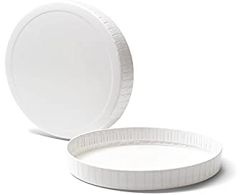MAQA 50 pz Coperchi per bicchierini caffè carta 60 ml / 75 ml, tappi per bicchierini caffe biodegradabili D 50 mm, coperchio in cartoncino compostabile