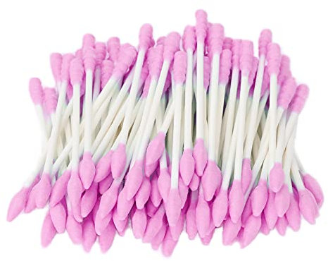 100 pezzi Tamponi di cotone in bobina di carta usa e getta,Aiuti per il trucco di bellezza,Doppio colore, per la pulizia di cosmetici, per la rimozione del trucco e la cura delle ferite(rosa)