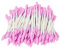 100 pezzi Tamponi di cotone in bobina di carta usa e getta，Aiuti per il trucco di bellezza，Doppio colore， per la pulizia di cosmetici, per la rimozione del trucco e la cura delle ferite(rosa)