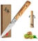 SENBON 440A Stainless Steel Ultra Sharp Pocket Folding Japanese Peeling Utility Knife Natural Olive Handle Camping Trip Outdoor Portable Knife