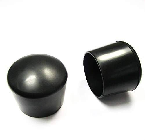 ajile Runde Fusskappen aus Gummi SCHWARZ für Schutz und eine gute Endbearbeitung des Rohres mit 30 mm AUSSENDRUCHMESSER - 4 Stck. - EVX130x4