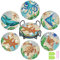 AUAUY 6 Posavasos de Pintura de Diamantes con Soporte, Kits de Pintura de Diamantes, Posavasos de Animales/Mandala para Bricolaje, Suministros de Manualidades para Principiantes, Adultos y Niños