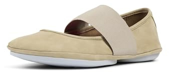 Camper Women's Right Nina Ballet Flats, Medium Beige 247, 5 UK