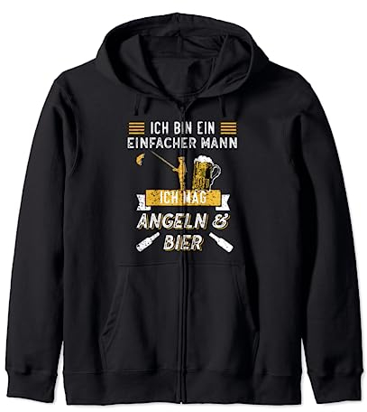 Angeln und Bier für Angler - Angeltour Kapuzenjacke
