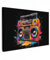 MuchoWow© Impressions sur Toile 90x60 cm Deco Tableau Murale Decoration Salon Peinture Tableaux Chambre Toiles Maison Radio - Graffiti - Boîte - Couleurs - Noir