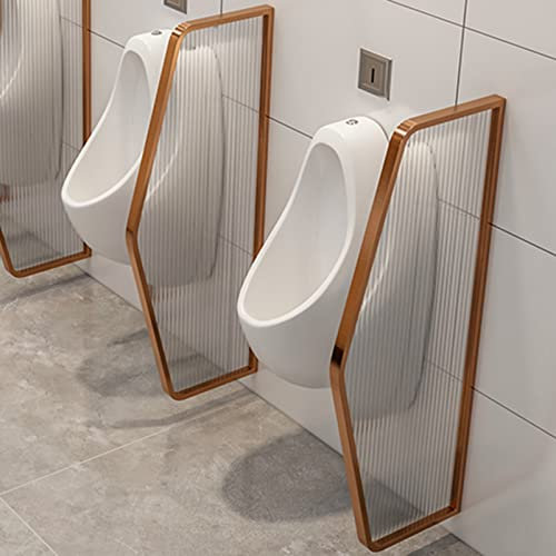 SZITW Urinal-Sichtschutzplatten, Raumteiler, an der Wand montierte Urinal-Trennwand, Schutz-Bildschirm-Trennwand, Edelstahlrahmen und durchscheinende Glasscheiben-Trennwand, für Hotel/öffentliche