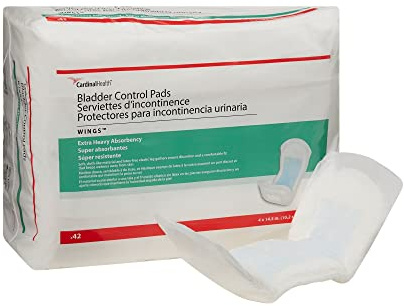 Cardinal Bladder Control Pad Sure Care 4 X 14-1/2 Inch Heavy Absorbency Polymer Core One Size Fits Most Bag