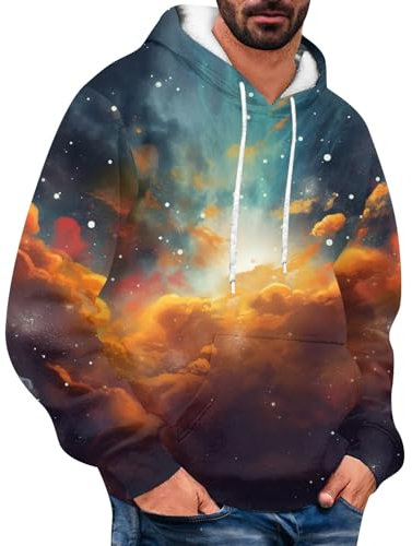 DHYUEN Herren Pullover Winter Herren Hoodie Lässige Sweatjacke Herren Mit Kapuze Zipper Hoodie Y2k Atmungsaktive Hoodie Herren Oversize Fashion Hoodie Herren Grün(1-Gold,M)