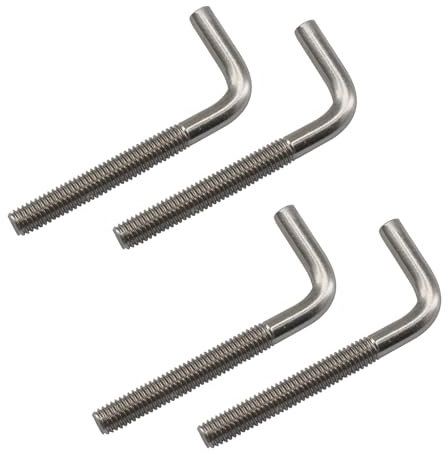 Pernos de fundación en forma de L M10 x 200 mm, acero inoxidable 304, tornillo de anclaje en ángulo recto, tornillo cuadrado largo