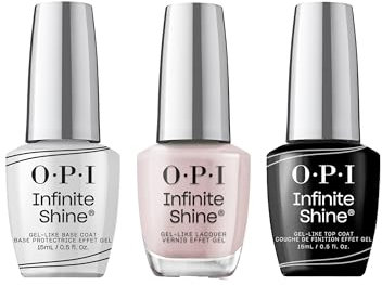 OPI Infinite Shine Long-wear Nail Polish, Gel-Like Nail Varnish with no UV lamp needed, 3-Step System for up to 11 days of colour, Base Coat & Nail Polish & TopCoat, Don’t Bossa Nova Me Around, 3x15ml