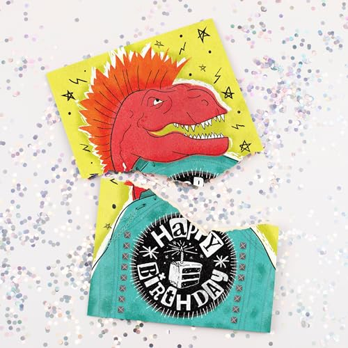 Punk Rock Geburtstag Karte - Lustige Geburtstagskarte - Nonstop Musik & Glitzern!
