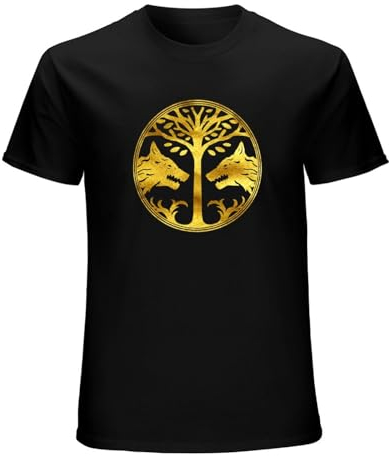 ZE YUAN Distressed Gold Iron Banner odern Fit Tri-Blend T-Shirt Black 3XL