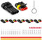 JRready ST6481-03-05 Connecteur automobile étanche, connecteur de câble mâle et femelle à 3 broches pour le câblage de voiture, camion, moto, bateau, 18-16AWG, 5 jeux