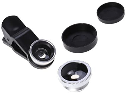 Veemoon Wide Angle Macro Lens Set Fisheye Clip for 0.67x Professional Phone Camera Lens