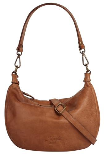 Samantha Look Umhängetasche Echt Leder Damen Made in Italy | Premium Crossbody Bag | Multifunktionale Handtasche mit Smartphonefach