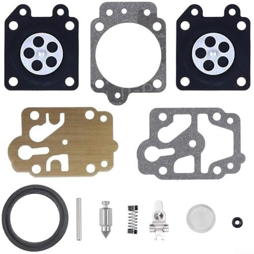 12-teiliges Vergaser-Reparaturset, für 1E40F-5 BC430 CG430 CG520 43CC 52CC Motorsensen-Dichtungssatz, Membran-Umbau-Teile, kompatibel mit für Honda für Echo