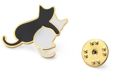Dreamtimes Süße Katzenbrosche Hundebrosche Anstecknadel für Frauen und Männer Katze und Hund kuscheln Edelstahl-Reversnadel Einzigartiges Geschenk für Tierliebhaber