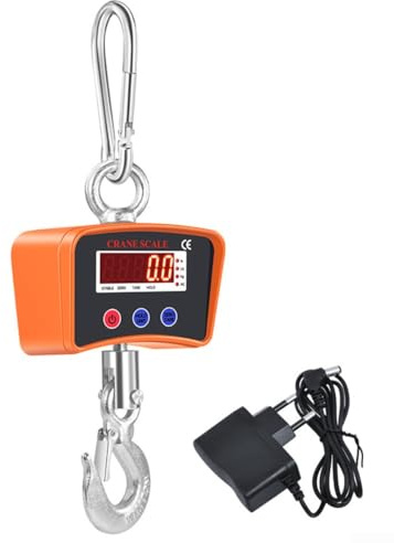Elektronische Hängewaage, 1000 kg, LED, digital, wiederaufladbar, Kranwaage für Landwirtschaft, großes Gepäck und Industrie