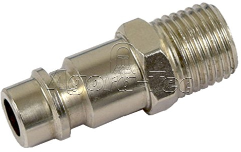 Agora-Tec® Adattatore a innesto rapido ad aria compressa su 1/4 pollici AG filettatura esterna per compressore officina
