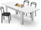 MOBILI FIVER, Mesa de Cocina Extensible Easy, 140(220) x90 cm, Color Blanco Brillante, para 6-8 Personas, Mesa Extensible de Comedor, Mesa Cocina, Made In Italy