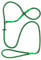 Apple Green 45in/114cm long in Soft 8mm Rope Braid Anti-Pull Training Figure-of-Eight Lead