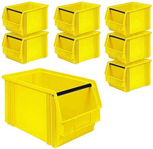 BRB 8x Sichtbox CLASSIC“ FB 3 mit Tragstab, LxBxH 350/300x200x200 mm, Inhalt 12 Liter (gelb)