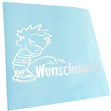 - Autoaufkleber - piss on Wunschname Aufkleber für Auto, Laptop, Fahrrad, LKW, Motorrad mehrfarbig JDM Decal Racing