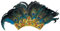 Boland 52111 - Kopfschmuck Pfau mit Federn und Schmucksteinen, Zubehör für Faschingskostüme, Haarreif mit Krone für Karneval und Mottoparty