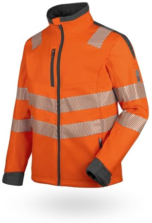 WÜRTH MODYF Warnschutz Softshelljacke Neon – hochwertige & reflektierende Arbeitsjacke in den Größen XS – 6XL – winddicht, atmungsaktiv & wasserabweisend (8.000 mm WS) – in Gelb und Orange