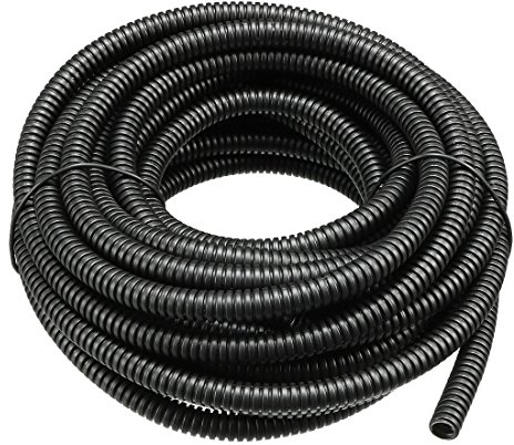 sourcing map Wellrohr Leitung PP Schläuche Flexibel Rohr Schlauch 5,2mmx7,2mm 6M Lang Schwarz DE de