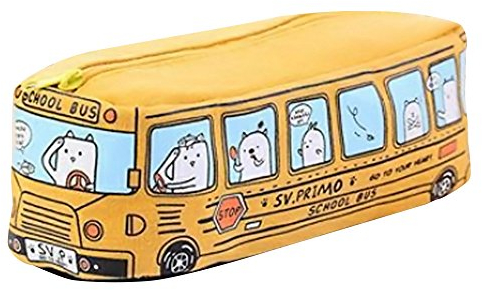 FeiliandaJJ Federmäppchen Junge Cars Große Kapazität Studenten Mäppchen Multifunktions Reise Kosmetiktasche Briefpapier Beutel Federmappe Federtasche Bleistift Beutel für Mädchen Junge (Gelb)