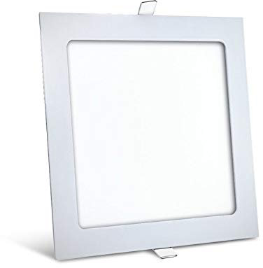 Lot de 20 panneaux LED encastrables 12 W 170 x 170 mm Blanc froid 910 lm Plafonnier carré