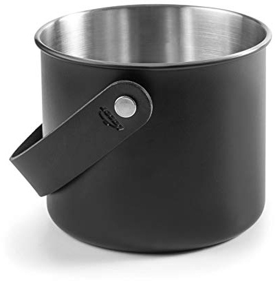 Lacor 65414 - Cubitera Inoxidable, 14 cm, Acero 18/10, 1'5 L Moon Black | En acero inox 18/10, para un uso práctico y profesional en cocina; con 5 L de capacidad, práctico y fácil de guardar