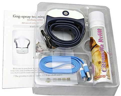 Collier Anti Aboiement Chien, Citronnelle Collier Anti Aboiement Chien Spray, L'ensemble Complet Comprend Spray