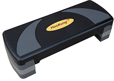 HooKung 78,7 cm verstellbarer Workout-Aerobic-Stepper für Fitness & Übungen, Stepplattform-Trainer