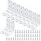 10 Pcs Angle Brackets Set, L-Shaped Brackets, Stainless Steel Corner Brace Plate, Heavy Duty Connector Bracket, 90 Joint Degree Right Angle Fixing Plates for Shelf, Table, Wood, Cabinet(40 * 40mm)