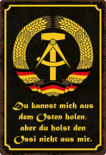 Blechschild 20x30cm gewölbt Ossi Sprüche DDR Deko Geschenk Schild