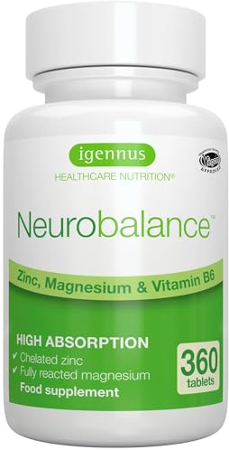 Neurobalance – ZMB6 Tabletten, hochdosiert, mit Zink, Vitamin B6 und Magnesium, vegan, 360 Tabletten