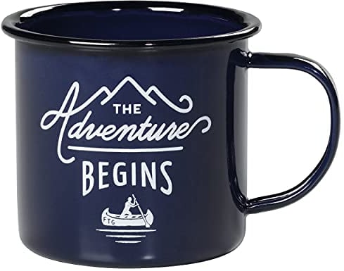 Gentlemen’s Hardware Adventure Enamel Camping Coffee Mug, Blue, 325ml, GEN082