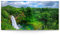 BilderKing Impostantes XXL Acrylglasverbund-Bild 180x90cm, Wasserfall als Panorama hinter 8mm Acryl gedruckt. Motiv Hawaii als Acrylbild für Wohnzimmer, Schlafzimmer
