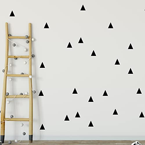 Dreieck Set Wandtattoo 60 Stück für Babyzimmer V286 Aufkleber Sticker Dreiecken Wandaufkleber Kinderzimmer Triangle in verschiedenen Farben (Schwarz)