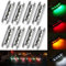 Etomvoop 8 x LED-Seitenmarkierungsleuchten, wasserdicht, 4 LEDs, für 12 V-24 V, LKW, Anhänger, Wohnmobil, Boot, Marine (weiß)