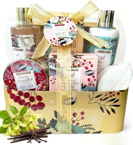 GLOSS ! Coffret Bain – Ensemble Spa – Parfum Floral – Idée Cadeau Premium – Corbeille
