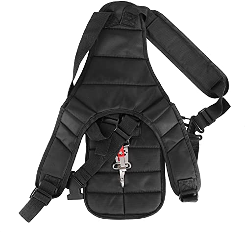 Pilipane Tragegurt Motorsense Schultergurt, Verstellbarer Freischneider Gurt aus Robustem Nylon, Universell für Trimmer, Kettensägen & Motorsensen wie Stihl, Honda, Komatsu (Schwarz, 55 cm)