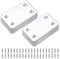 20 Pcs Flat Straight Mending Plates, Flat Plate Bracket, Flat Connecting Mending Plates Braces Brackets, Stainless Steel Support Joining Plate Furniture Repair Plate Fixing (Silver-60x38mm)
