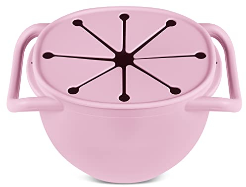 Vicloon Taza de Bocadillos para Bebés,Plato de Bocadillos con Acollador,Taza de Silicona para Bocadill,Caja de Almacenamiento de Alimentos Portátil para Niños Pequeños