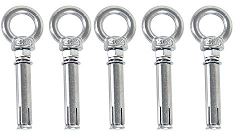 Ghulumn 5 Stück M8 x 60 mm Spreizdübel 304 Edelstahl Ring Hebeanker Auge Expansion Augenschraube