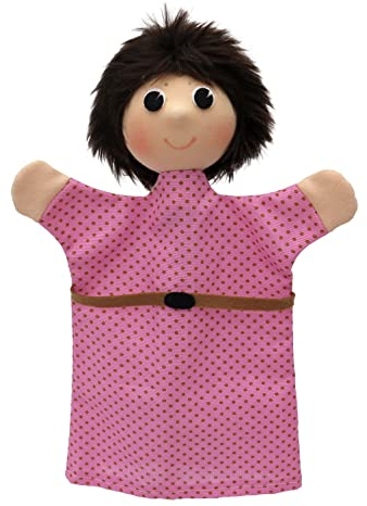 Marionette Märchenfigur Handpuppe Mutter 27 cm, Rosa, für Kinder Jungen Mädchen Babys